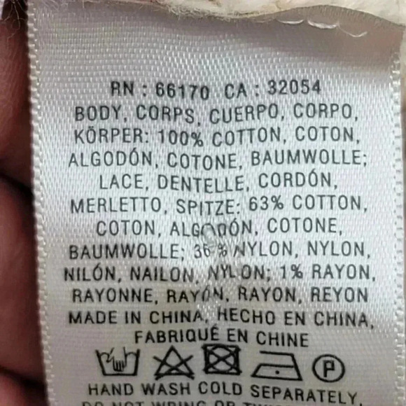 Anthropologie Knitted & Knitted Cream Open Front Cardigan lace Trim Size XS - Picture 5 of 8